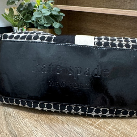 Kate Spade Black and Off Cloth White Geometric Pattern Bag - Picture 5 of 15